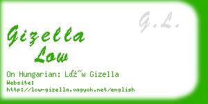 gizella low business card